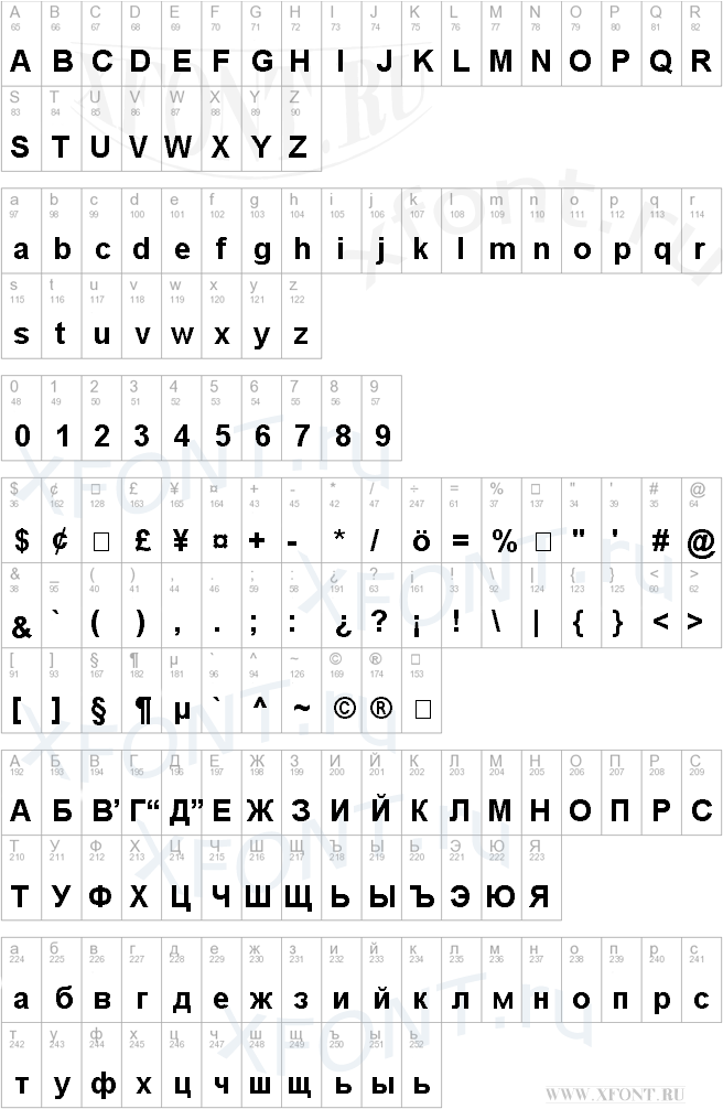 шрифт arial bold скачать