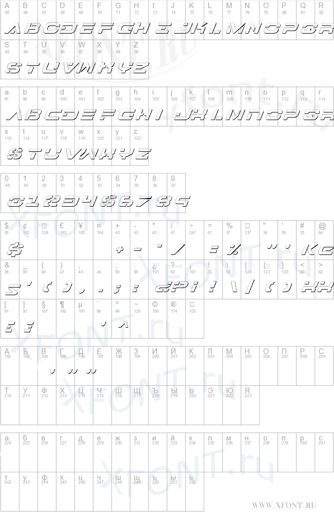 7th Service Outline Italic