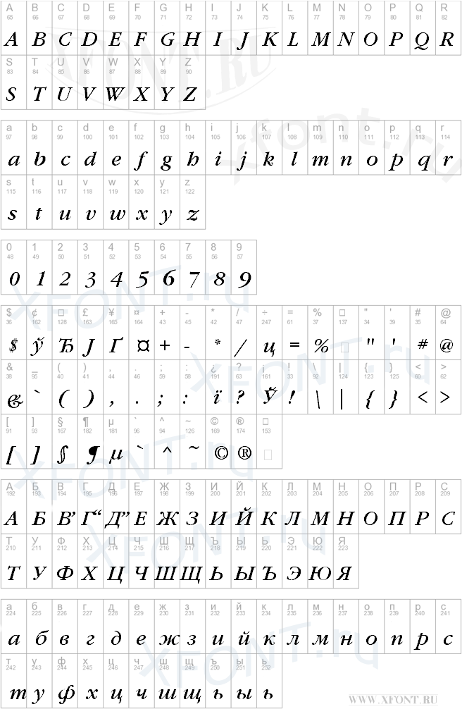 GaramondBookCTT Italic