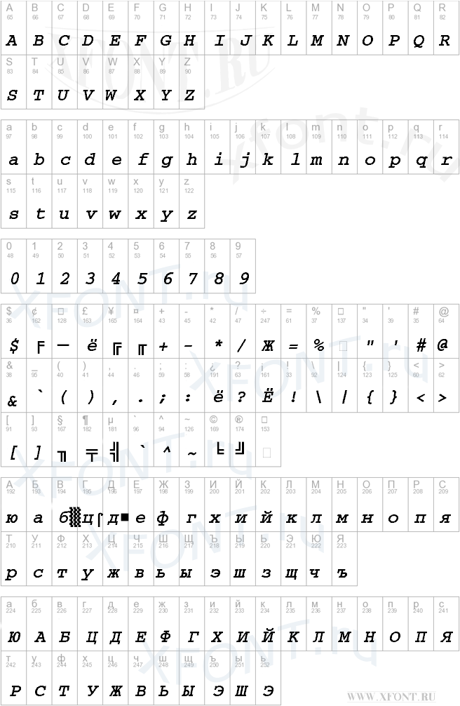 CourierKOICTT BoldItalic