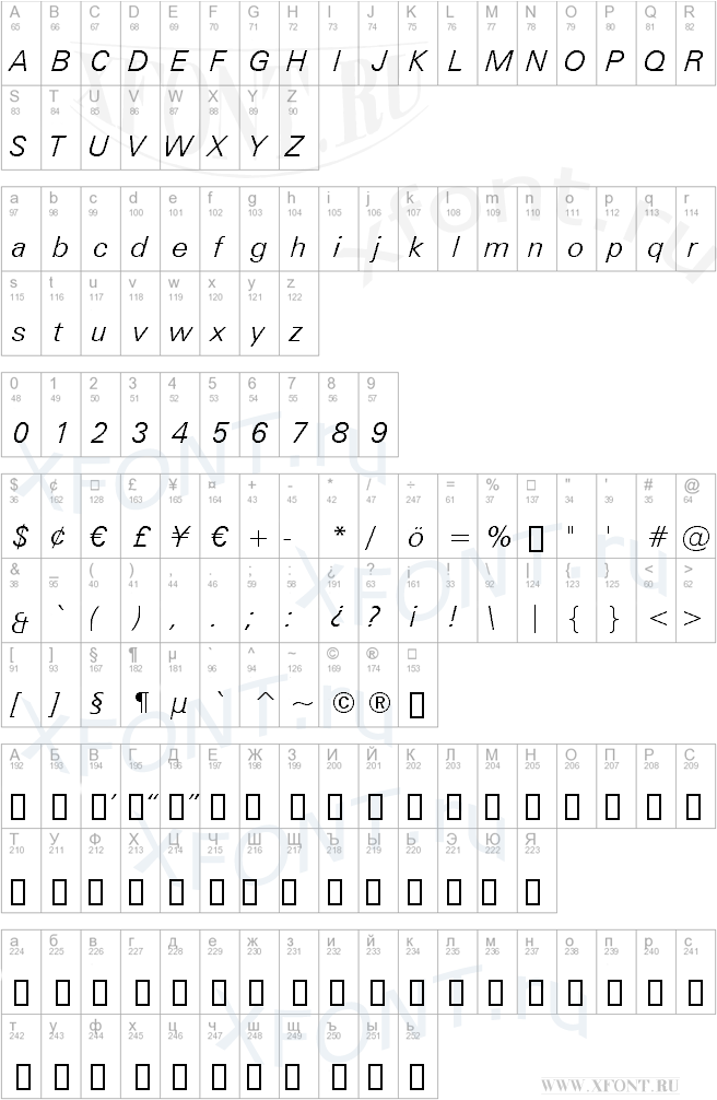 Zurich Lt BT Light Italic