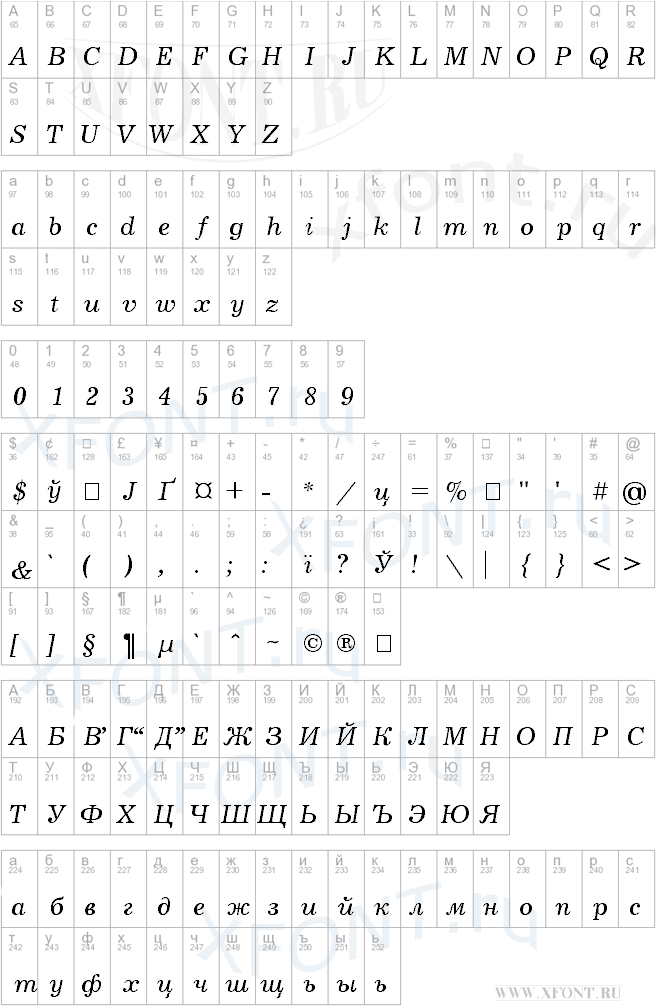 Journal Italic Cyrillic