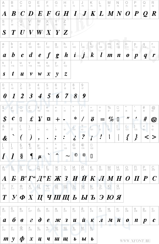 шрифты CG Times Bold Italic CG Times Bold Italic