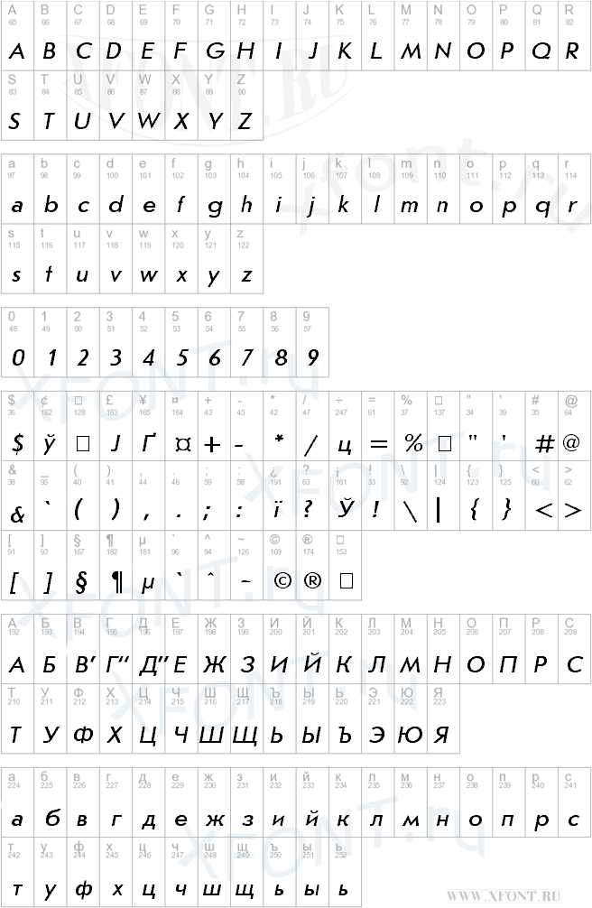 JournalSans Italic Cyrillic