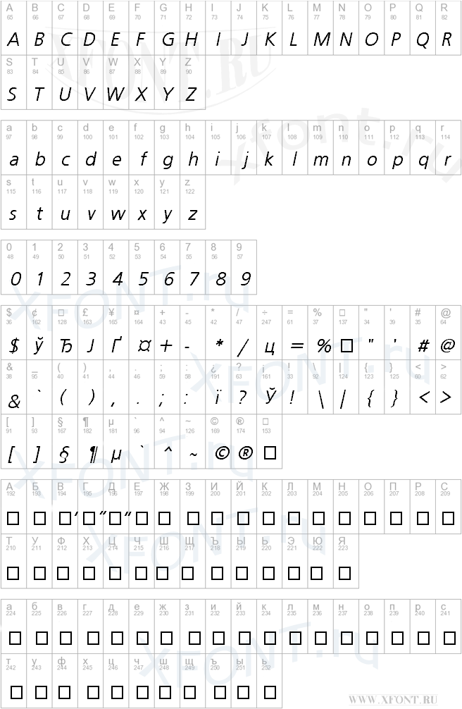 UkrainianFreeSet Italic