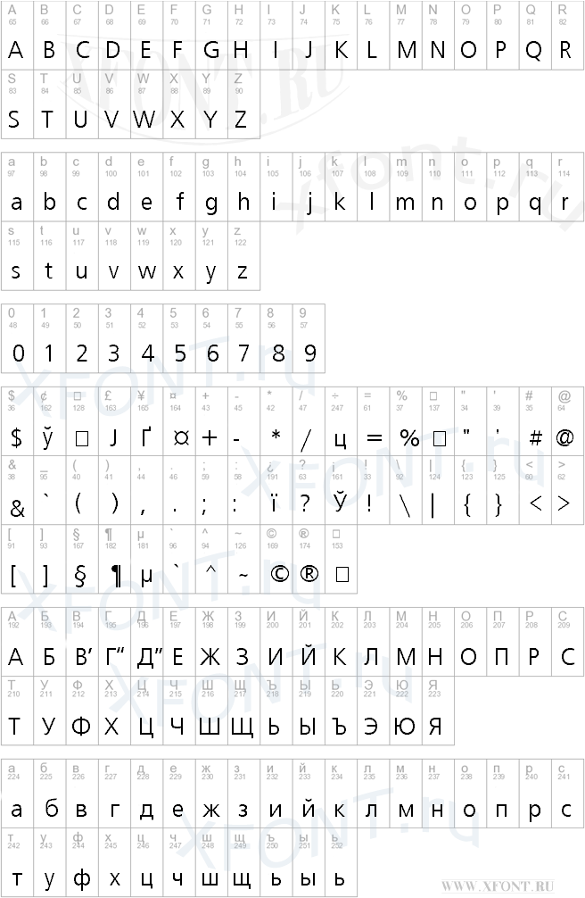FreeSet Cyrillic