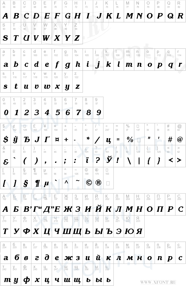 KorinnaBlackCTT Italic