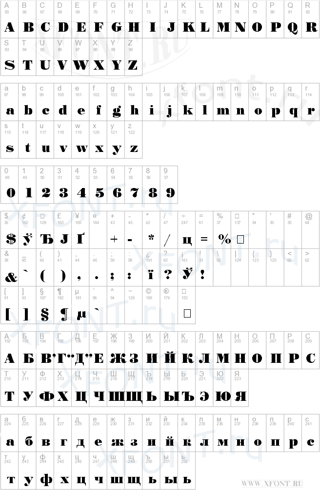 StandardPoster Cyrillic