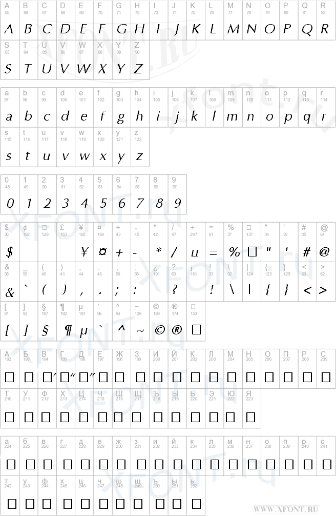 Optima Italic