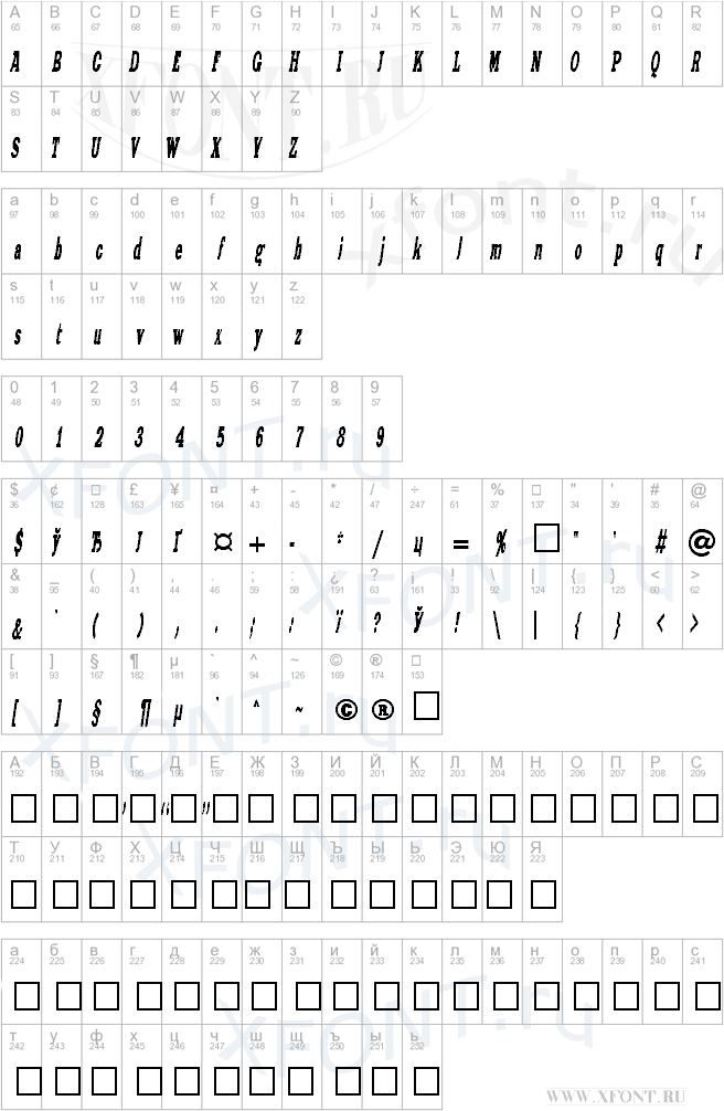 XeniaWesternCTT Italic