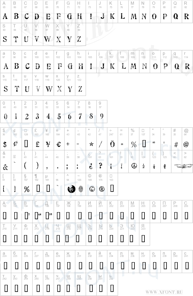 шрифты Artistamp Medium Artistamp Medium