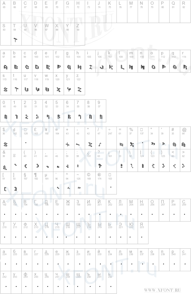 DemonCubicBlockFont Tile