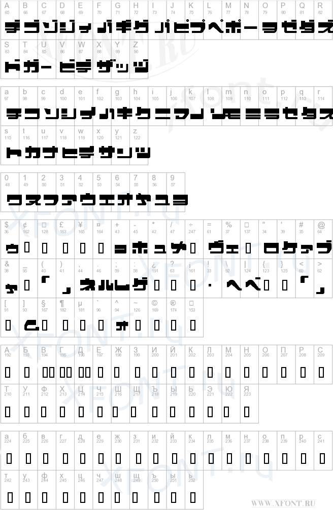 шрифты EjectJap UpperPhat EjectJap UpperPhat