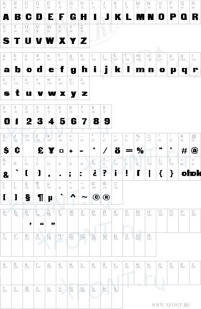 шрифты Fette Steinschrift Fette Steinschrift