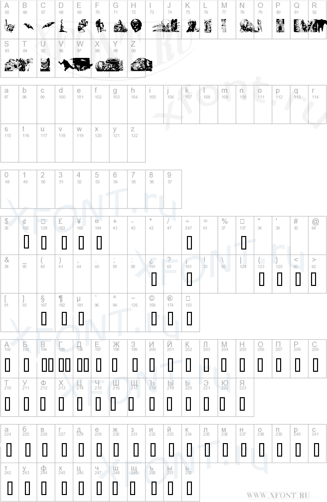 Horror Dingbats Eerie Edition