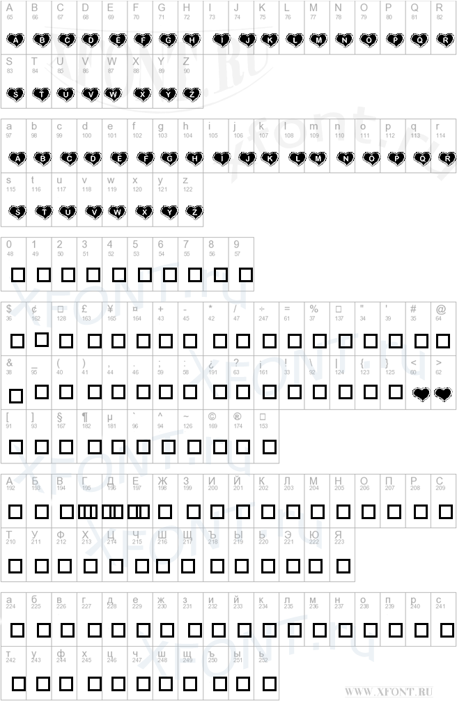 шрифты KR Valentine Heart KR Valentine Heart