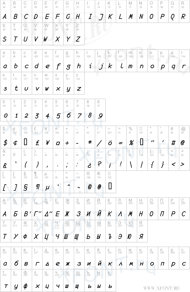 monofur   italic