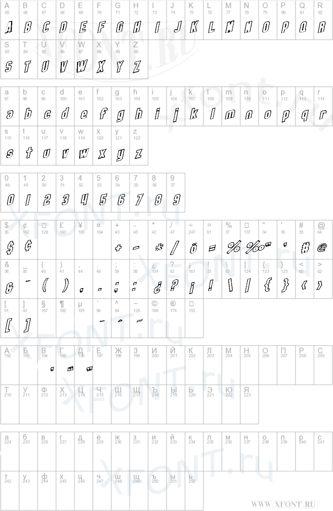 SF Obliquities Outline Bold