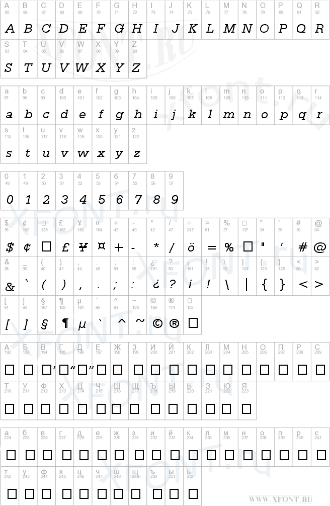 Classic Typewriter Italic