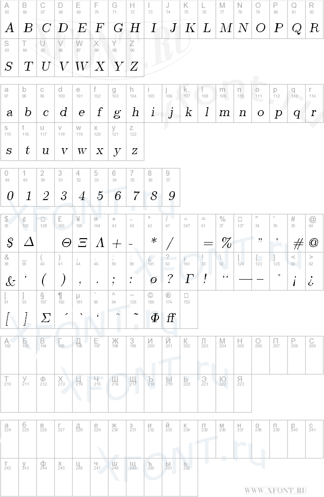TeXplus EM Italic