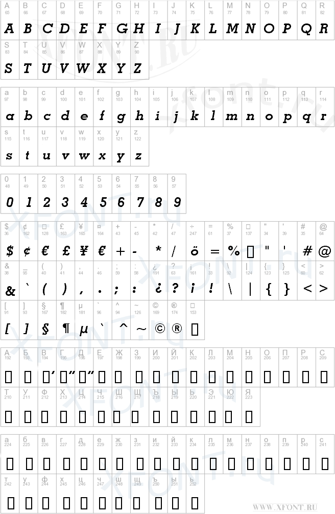 GeoSlab703 Md BT Bold Italic