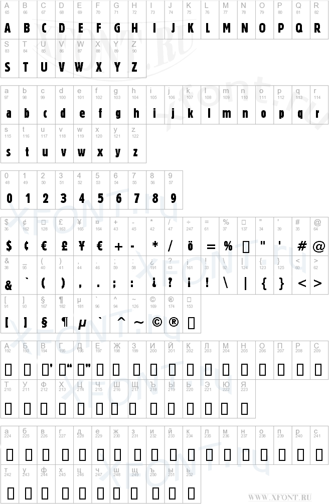 Gothic 821 Condensed BT