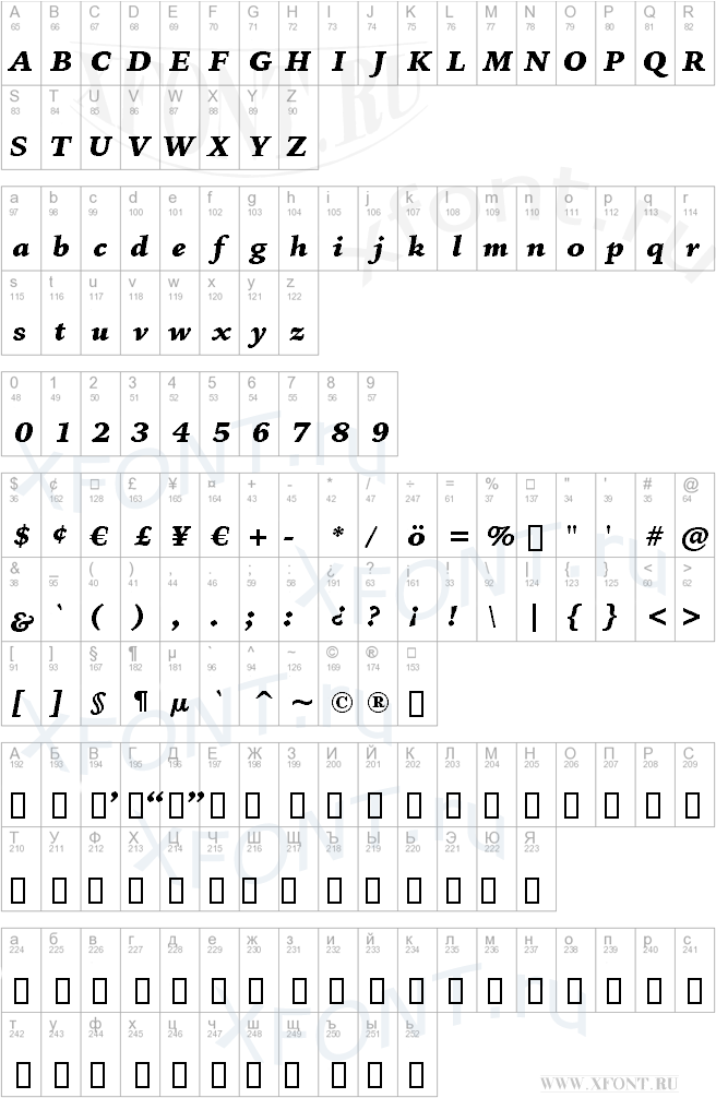 Bitstream Iowan Old Style Black Italic BT