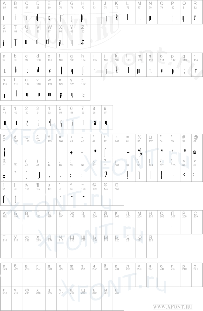 Luxembourg XFont.ru шрифты, скачать шрифт бесплатно
