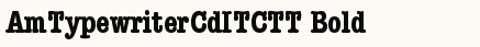 font шрифт AmTypewriterCdITCTT Bold