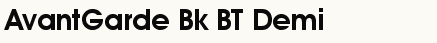 font шрифт Avant Garde Demi BT