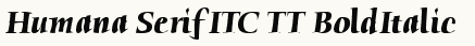 font шрифт Humana Serif ITC TT BoldItalic