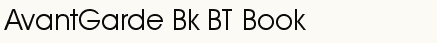 font шрифт Avant Garde Book BT