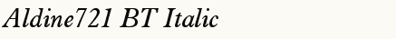 font шрифт Aldine721 BT Italic