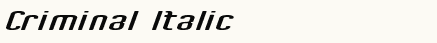 font шрифт Criminal Italic