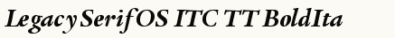 font шрифт Legacy Serif OS ITC TT BoldIta