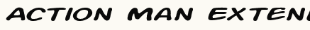 font шрифт Action Man Extended Italic