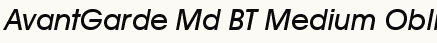 font шрифт Avant Garde Medium Oblique BT