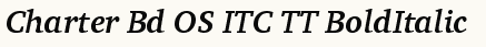 font шрифт Charter Bd OS ITC TT BoldItalic