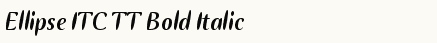 font шрифт Ellipse ITC TT Bold Italic
