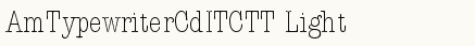 font шрифт AmTypewriterCdITCTT Light
