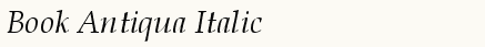 font шрифт Book Antiqua Italic