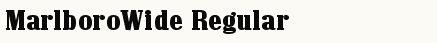 font шрифт MarlboroWide Regular