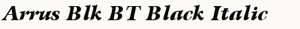 font шрифт Bitstream Arrus Black Italic BT