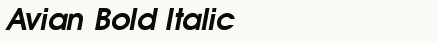 font шрифт Avian Bold Italic