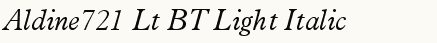 font шрифт Aldine721 Lt BT Light Italic