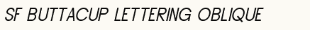 font шрифт SF Buttacup Lettering Oblique