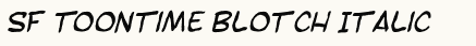 font шрифт SF Toontime Blotch Italic