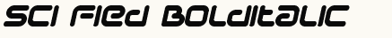 font шрифт Sci Fied BoldItalic