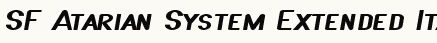 font шрифт SF Atarian System Extended Italic