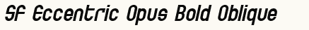 font шрифт SF Eccentric Opus Bold Oblique